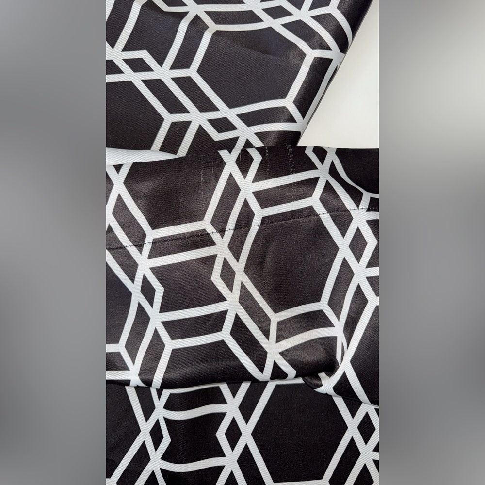 Geometric Black and White Curtains - Picture 6 of 12